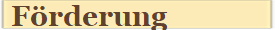 Förderung