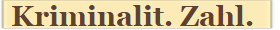Kriminalit. Zahl.